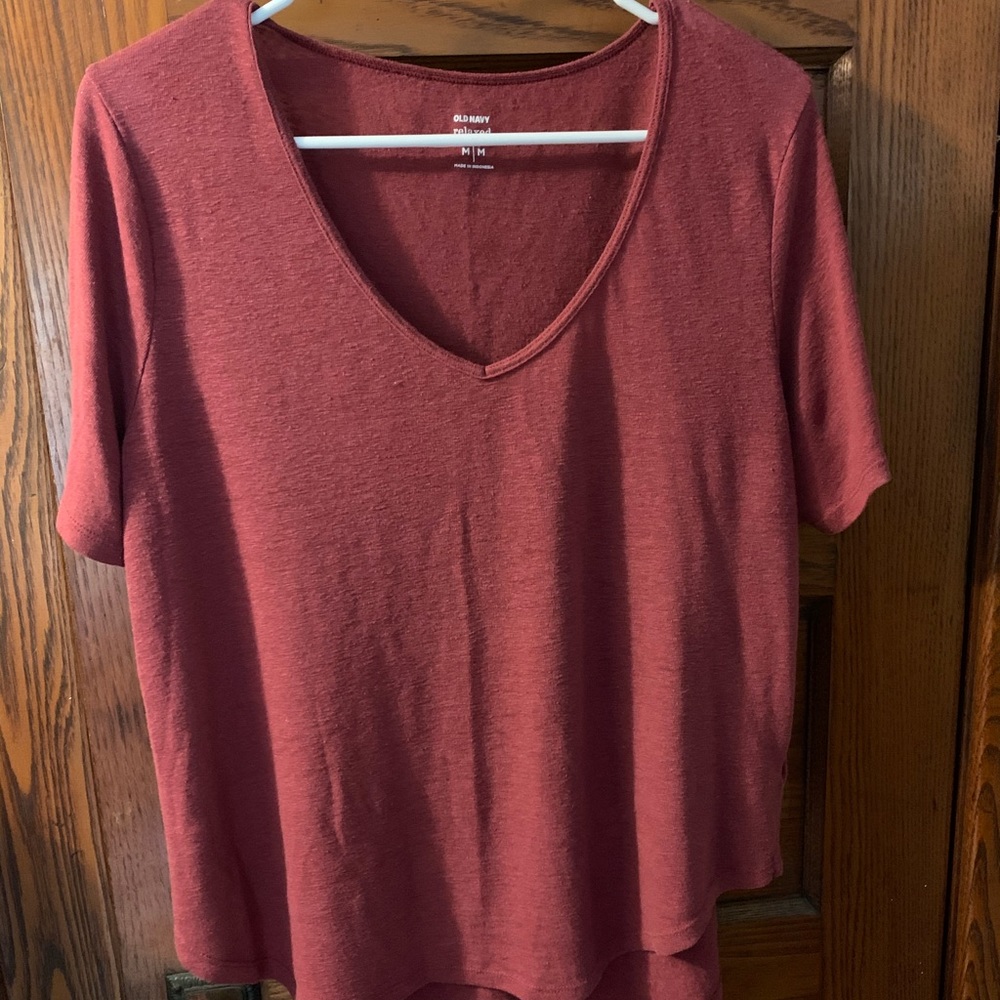 Relaxed Fit V Neck